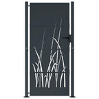Cancello da giardino antracite 100x200 cm in acciaio con design tagliato al laser