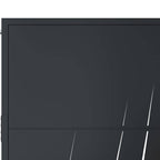 Cancello da giardino antracite 100x200 cm in acciaio con design tagliato al laser
