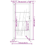 Cancello da giardino antracite 100x200 cm in acciaio con design tagliato al laser