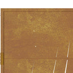 Cancello da giardino 100x75 cm in acciaio Corten con design erba
