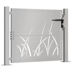 Cancello da giardino 100x100 cm in acciaio Corten con design tagliato al laser