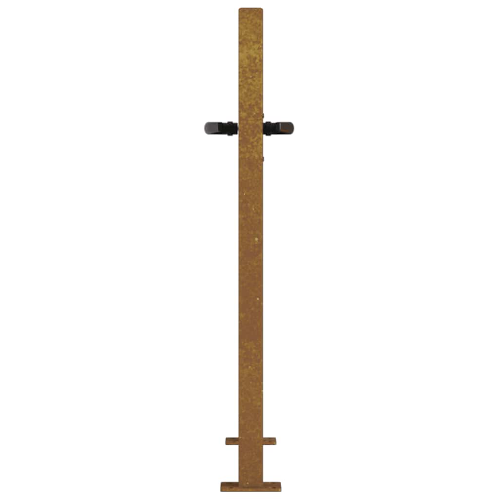 Cancello da giardino 100x100 cm in acciaio Corten con design tagliato al laser