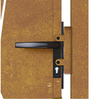 Cancello da giardino 100x100 cm in acciaio Corten con design tagliato al laser