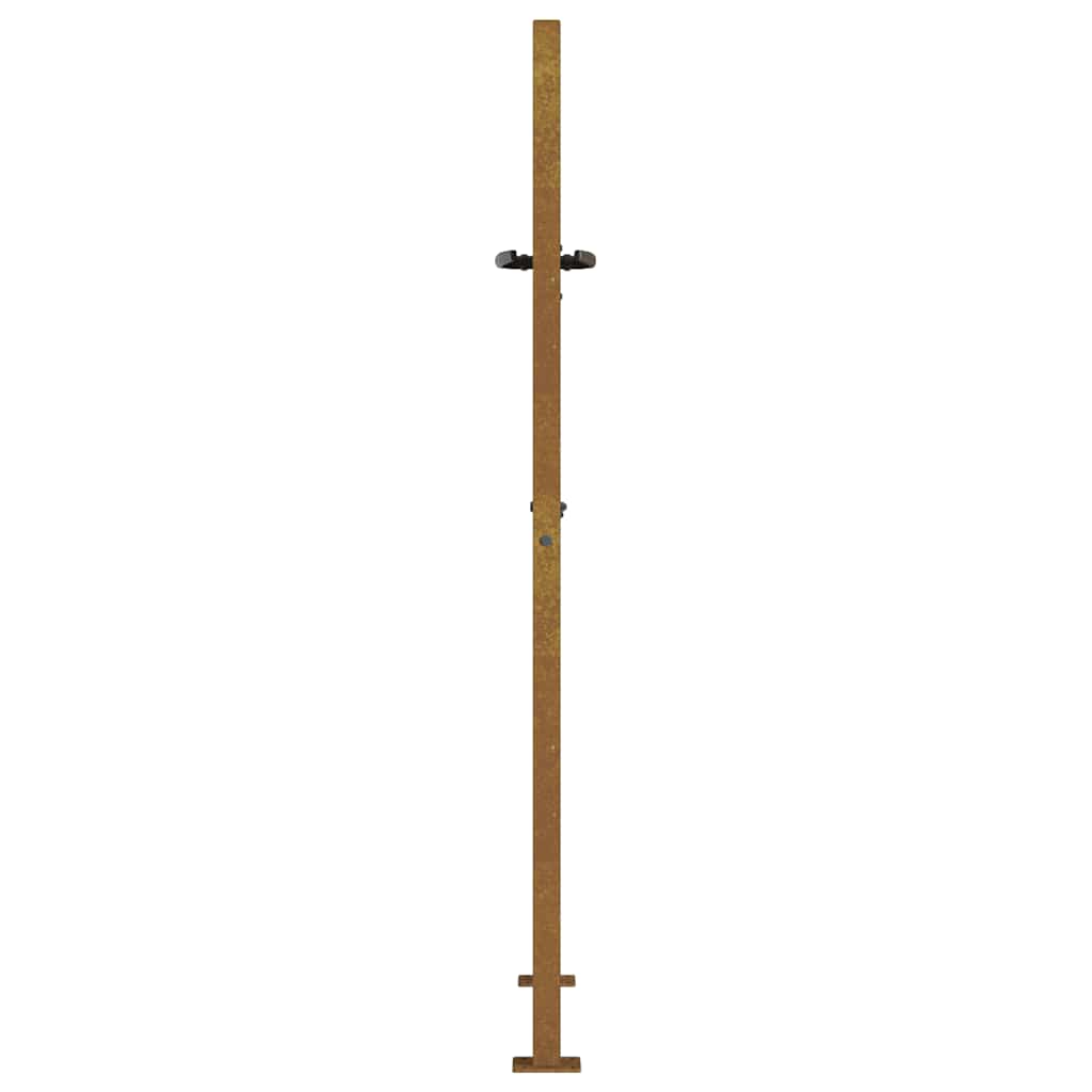 Cancello da giardino 100x125 cm in acciaio Corten con design erba