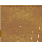 Cancello da giardino 100x175 cm acciaio Corten design erba