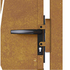 Cancello da giardino 100x175 cm acciaio Corten design erba