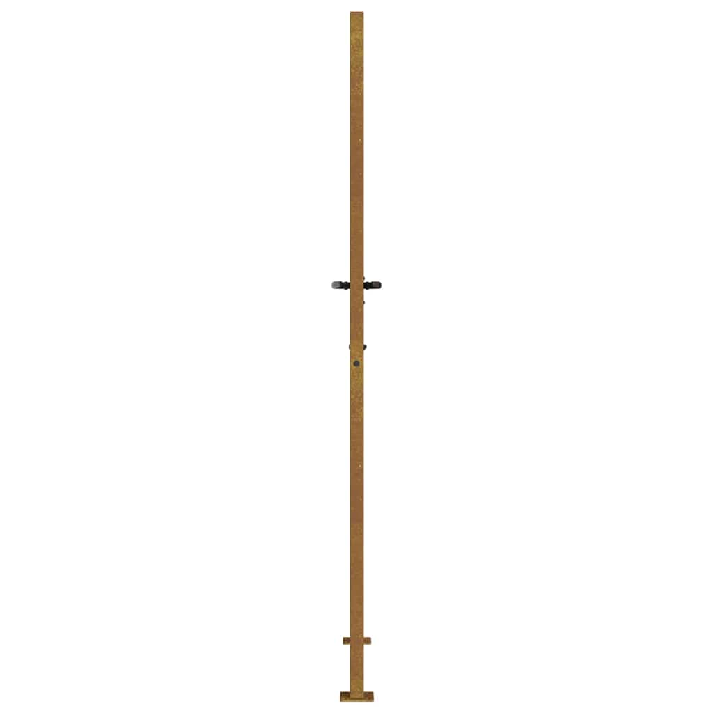 Cancello da giardino 100x200 cm in acciaio Corten con design erba