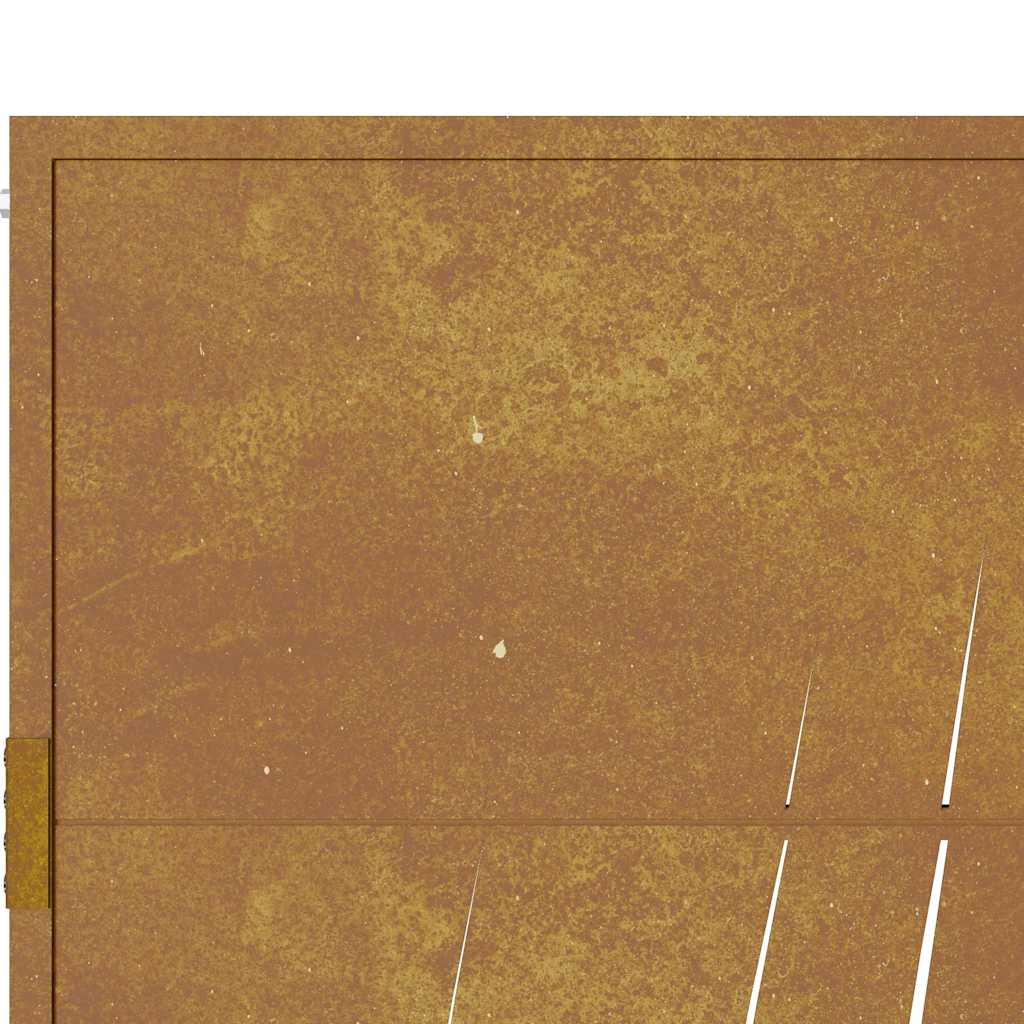 Cancello da giardino 100x200 cm in acciaio Corten con design erba