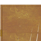 Cancello da giardino 100x200 cm in acciaio Corten con design erba