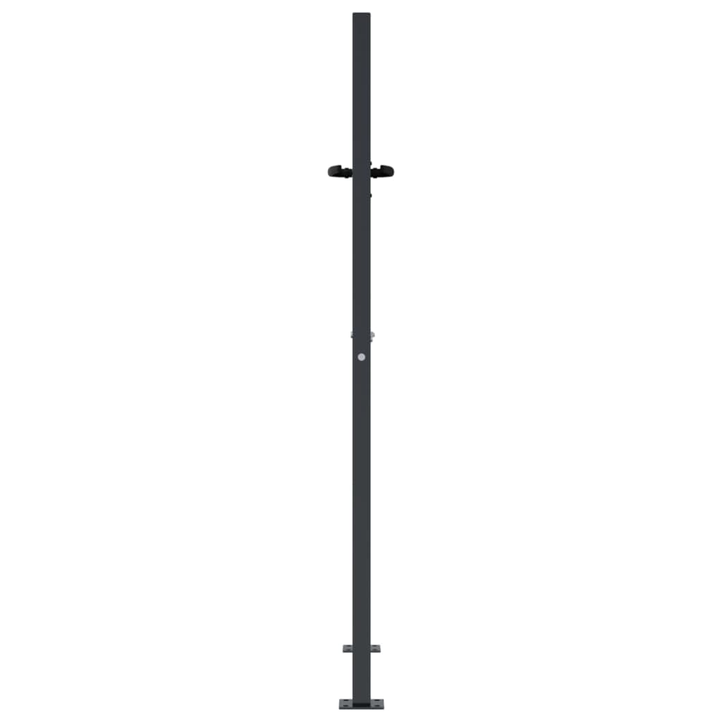 Cancello da giardino antracite 100x125 cm acciaio design bambù