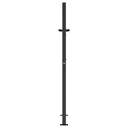 Cancello da giardino antracite 100x125 cm acciaio design bambù