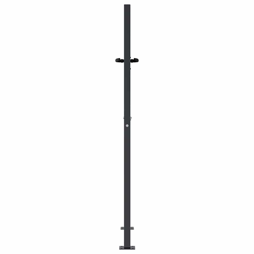 Cancello da giardino antracite 100x150 cm in acciaio zincato e bambù
