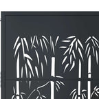 Cancello da giardino antracite 100x175 cm in acciaio e bambù