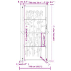 Cancello da giardino antracite 100x175 cm in acciaio e bambù