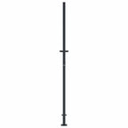 Cancello da giardino antracite 100x200 cm in acciaio e bambù