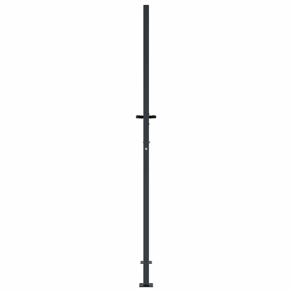Cancello da giardino antracite 100x200 cm in acciaio e bambù