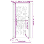 Cancello da giardino antracite 100x200 cm in acciaio e bambù