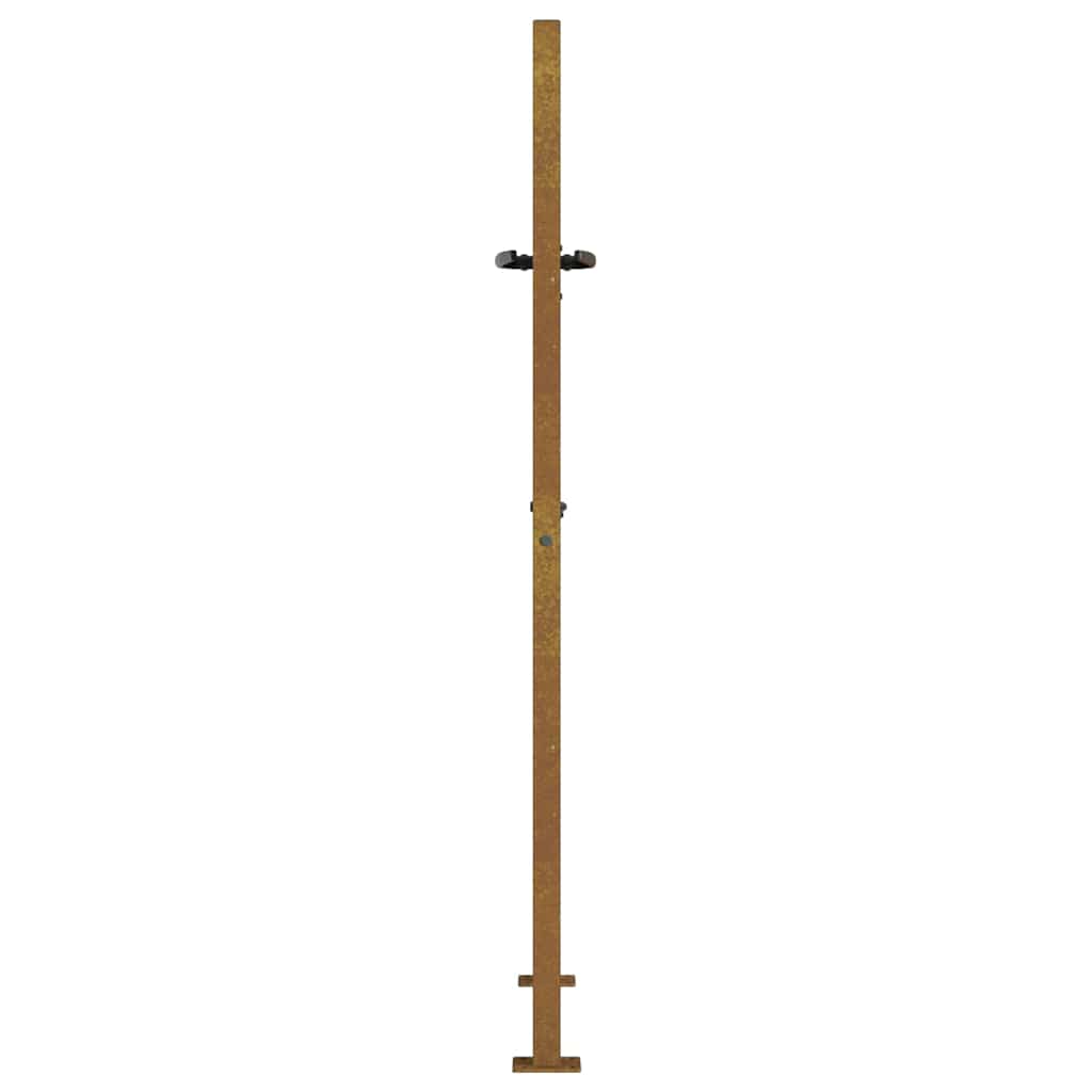 Cancello da giardino 100x150 cm in acciaio Corten con design in bambù