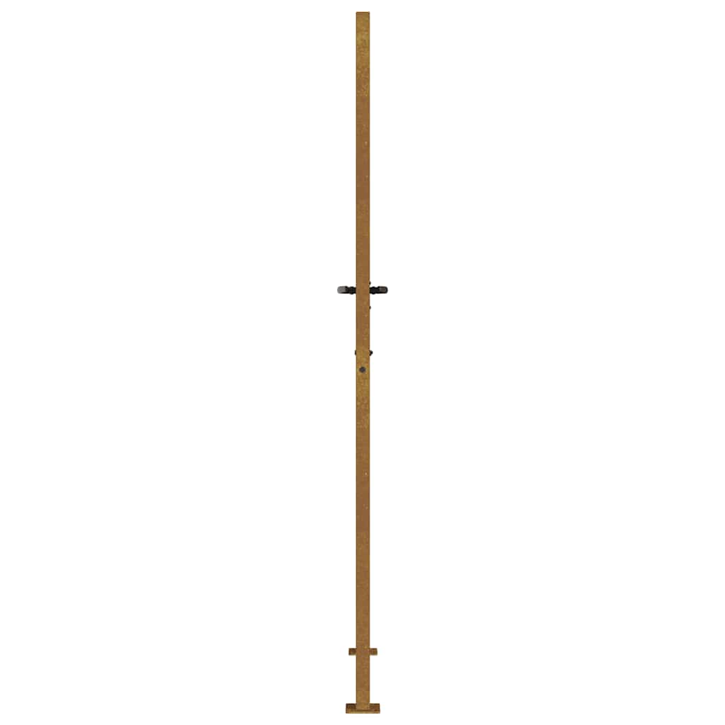 Cancello da giardino 100x200 cm in acciaio corten con design in bambù