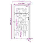 Cancello da giardino 100x200 cm in acciaio corten con design in bambù