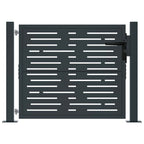 Cancello da giardino antracite 100x100 cm in acciaio design quadrato