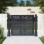 Cancello da giardino antracite 100x100 cm in acciaio design quadrato