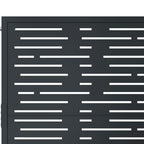 Cancello da giardino antracite 100x125 cm in acciaio design quadrato