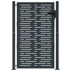 Cancello da giardino antracite 100x150 cm in acciaio design quadrato