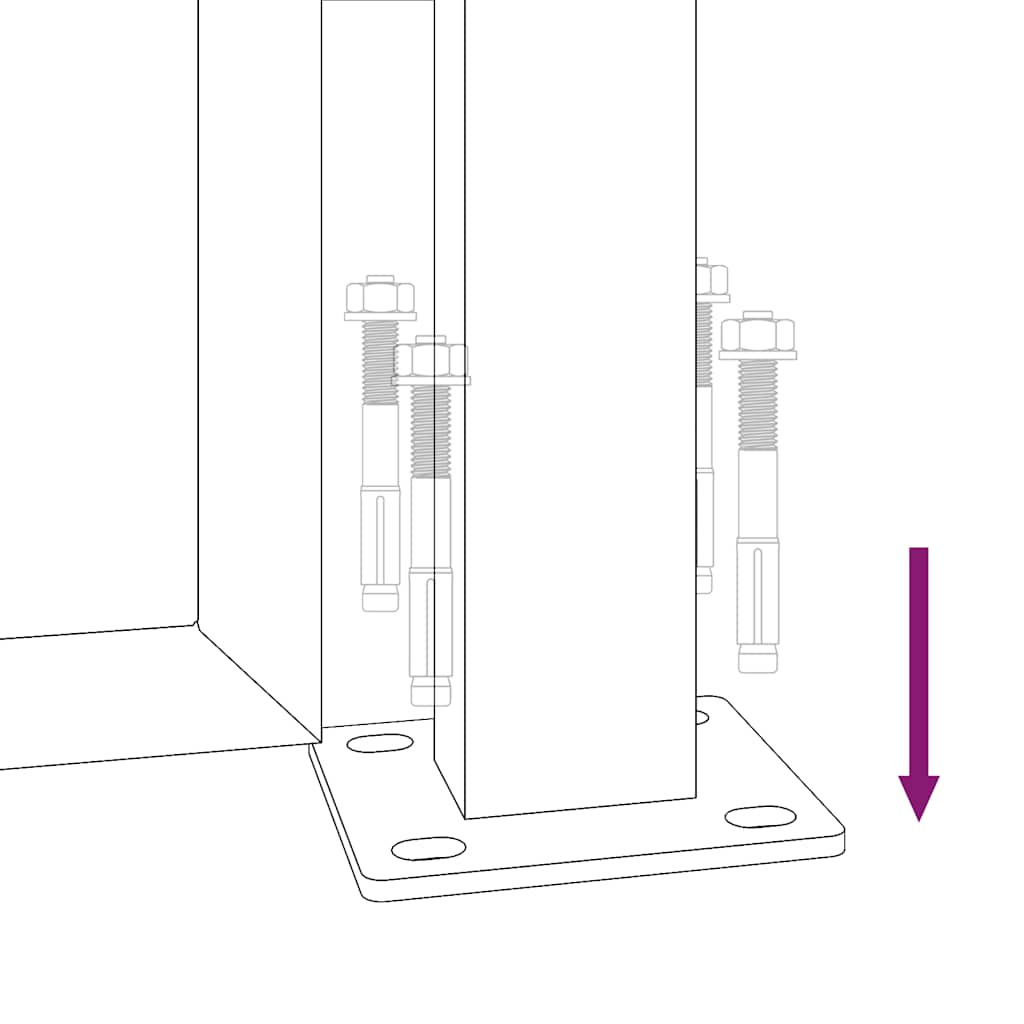 Cancello da giardino antracite 100x150 cm in acciaio design quadrato