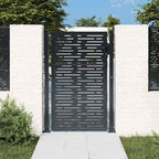 Cancello da giardino antracite 100x150 cm in acciaio design quadrato