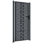 Cancello da giardino antracite 100x175 cm in acciaio design quadrato