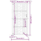 Cancello da giardino antracite 100x175 cm in acciaio design quadrato
