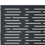 Cancello da giardino antracite 100x200 cm in acciaio design quadrato
