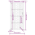 Cancello da giardino antracite 100x200 cm in acciaio design quadrato