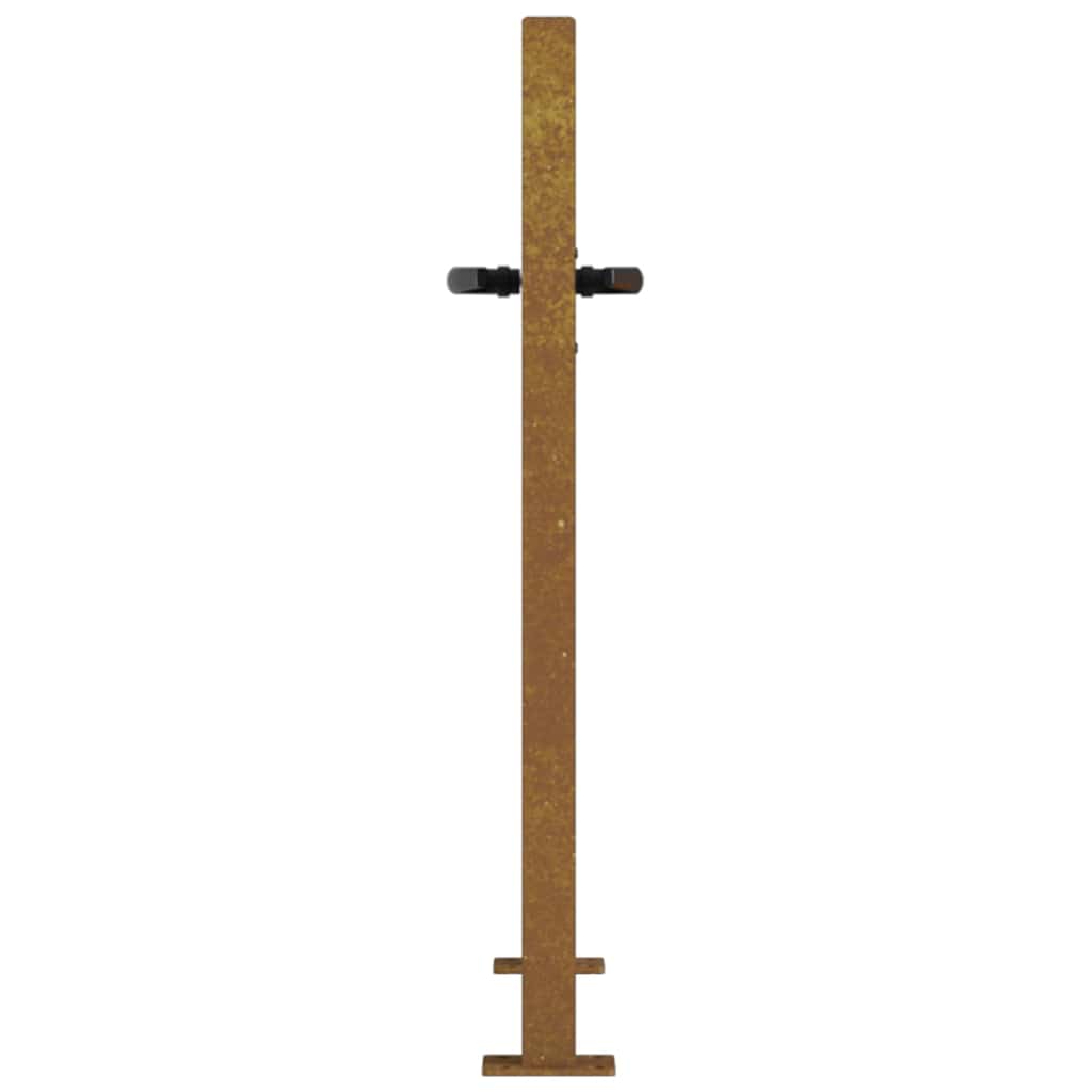 Cancello da giardino 100x75 cm in acciaio Corten design quadrato