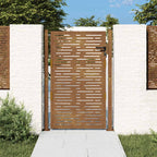 Cancello da giardino 100x125 cm in acciaio Corten design quadrato