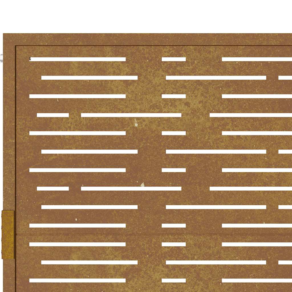 Cancello da giardino 100x150 cm in acciaio Corten design quadrato