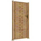 Cancello da giardino 100x175 cm acciaio Corten design quadrato