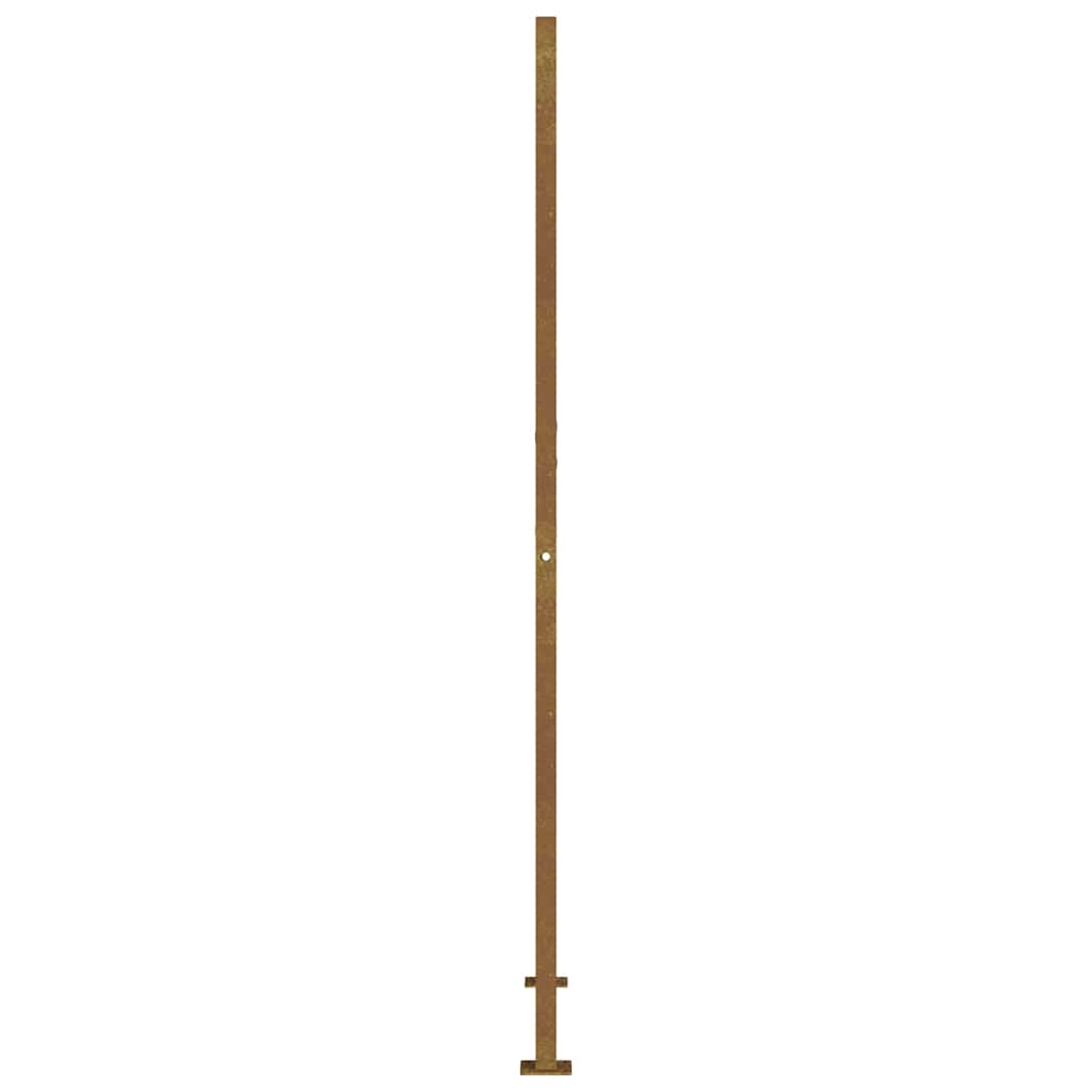 Cancello da giardino 100x175 cm acciaio Corten design quadrato