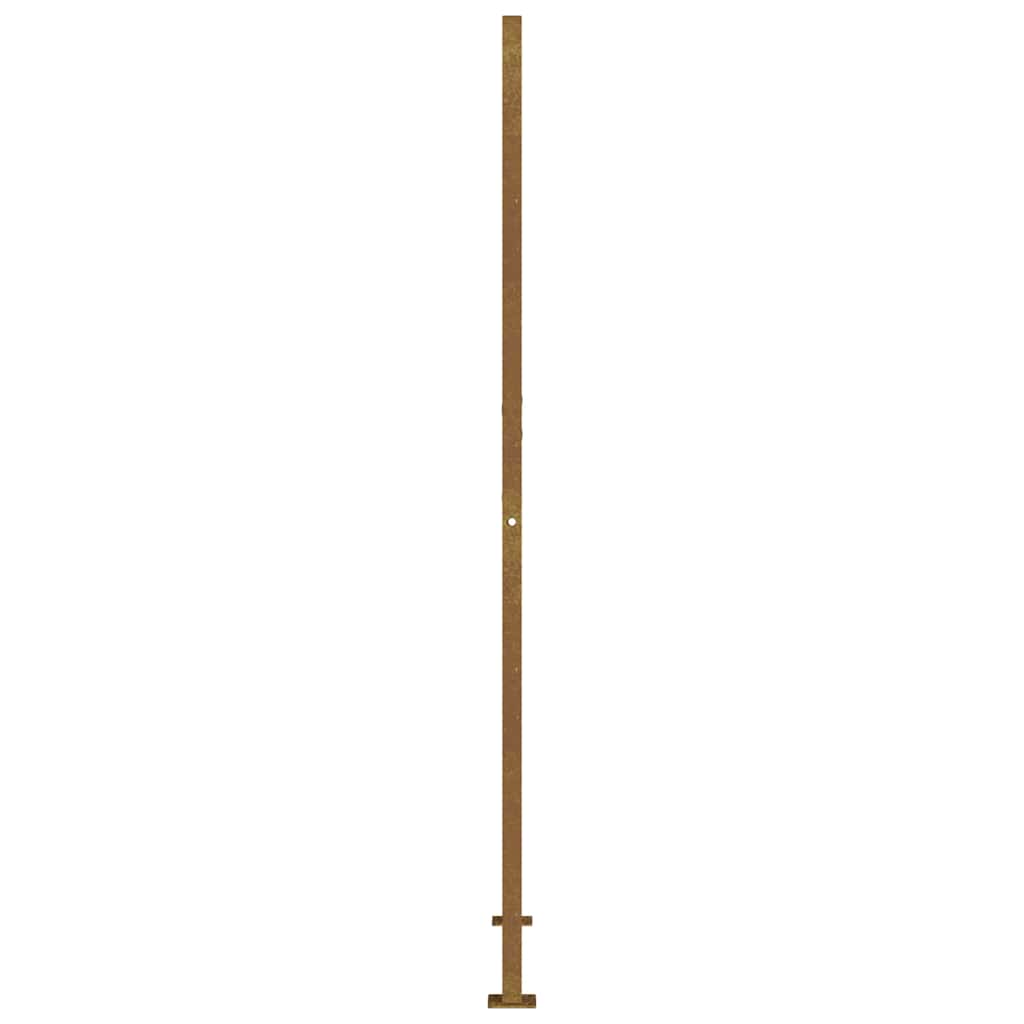 Cancello da giardino 100x200 cm acciaio Corten design quadrato