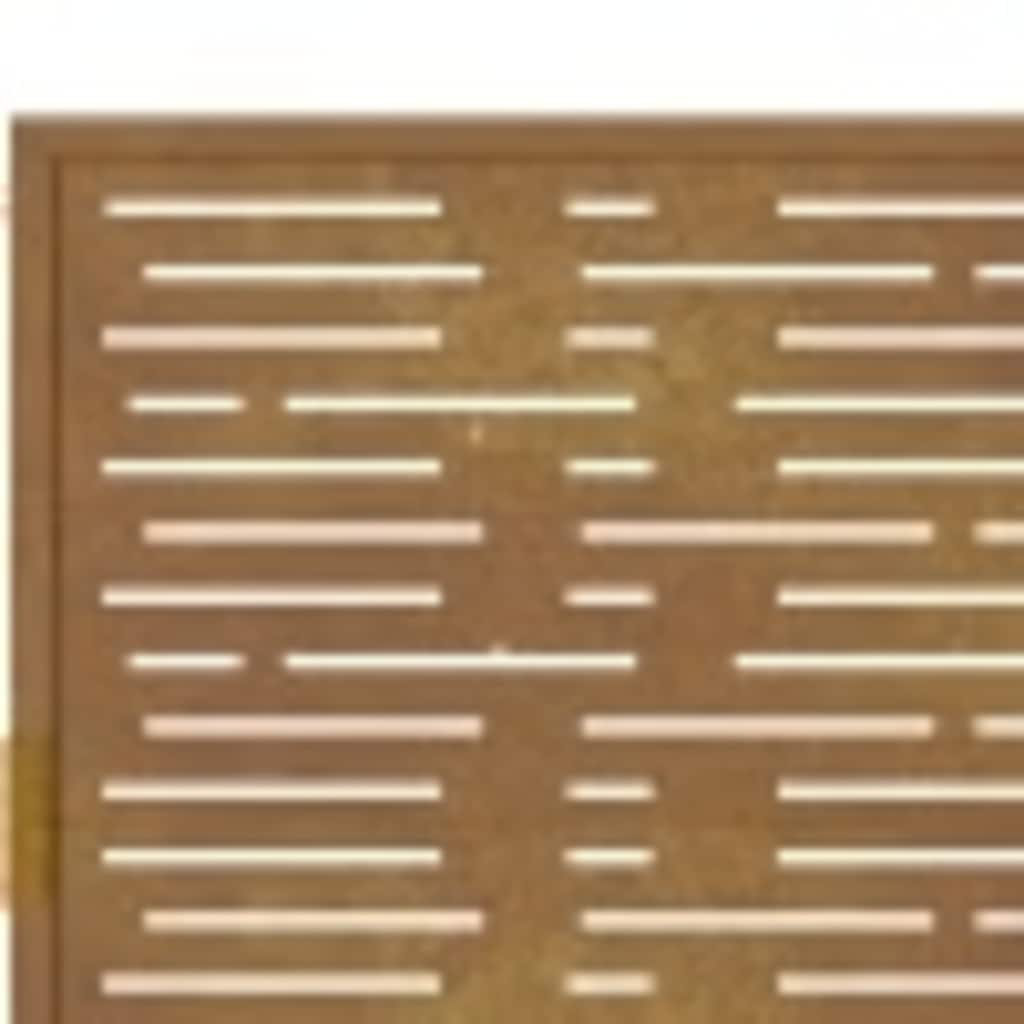 Cancello da giardino 100x200 cm acciaio Corten design quadrato
