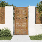 Cancello da giardino 100x200 cm acciaio Corten design quadrato