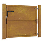 Cancello da giardino 100x75 cm in acciaio Corten