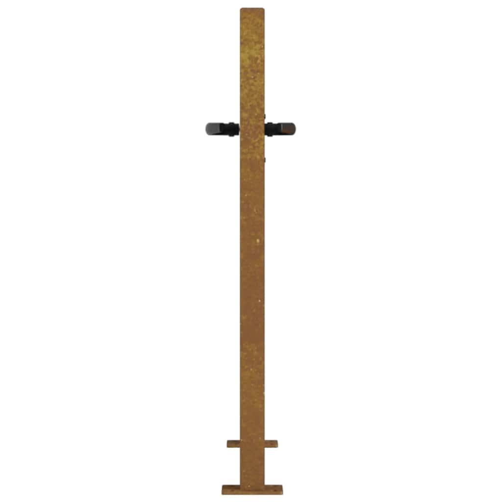 Cancello da giardino 100x75 cm in acciaio Corten