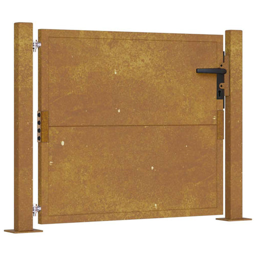 Cancello da giardino 100x100 cm in acciaio Corten