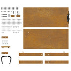 Cancello da giardino 100x100 cm in acciaio Corten