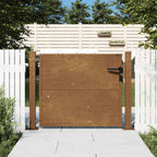 Cancello da giardino 100x100 cm in acciaio Corten