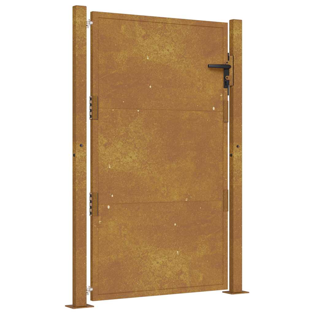 Cancello da giardino 100x125 cm in acciaio Corten