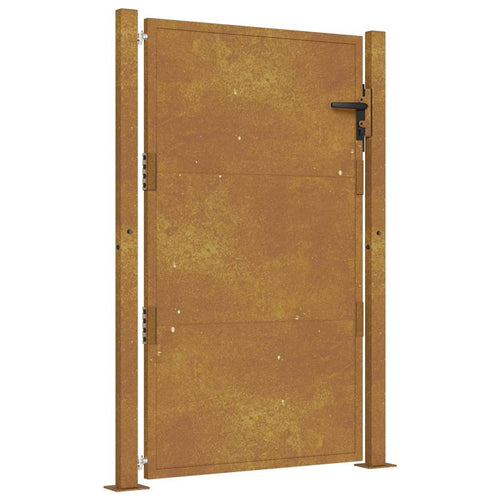 Cancello da giardino 100x125 cm in acciaio Corten