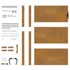 Cancello da giardino 100x125 cm in acciaio Corten